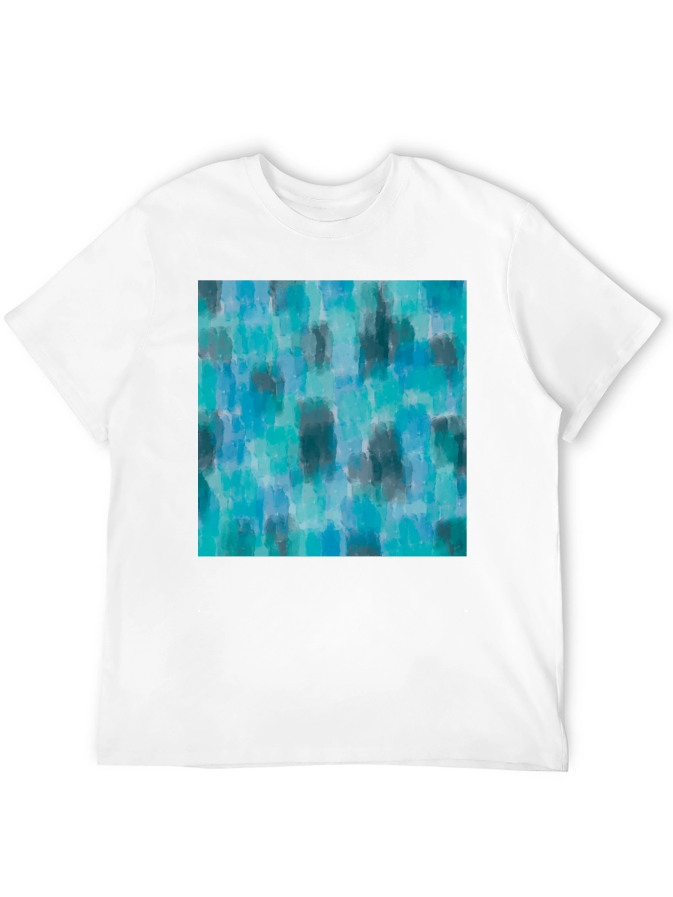 Abstract Blue Pattern Tee - Casual Style