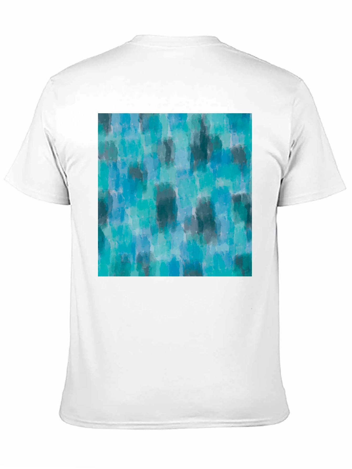 Abstract Blue Pattern Tee - Casual Style