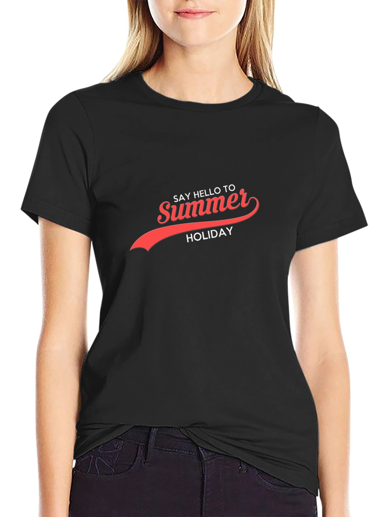 Summer Holiday Black T-Shirt