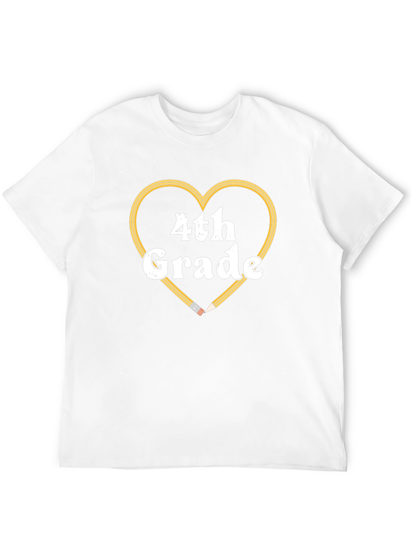4th Grade Teacher Heart Pencil T-Shirt
