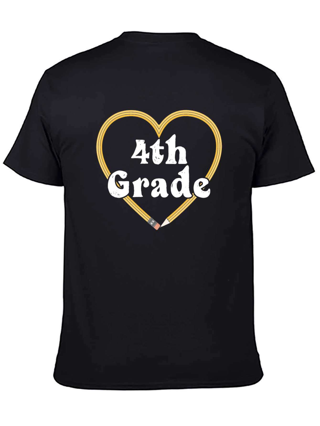 4th Grade Teacher Heart Pencil T-Shirt