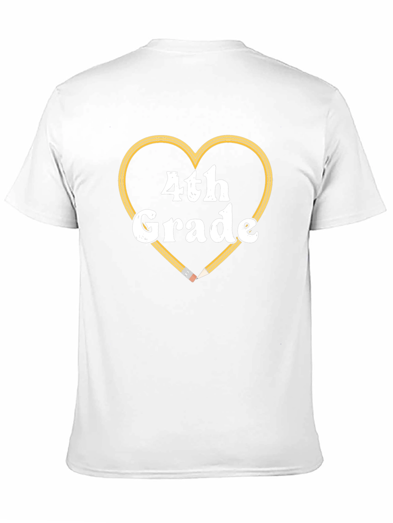 4th Grade Teacher Heart Pencil T-Shirt