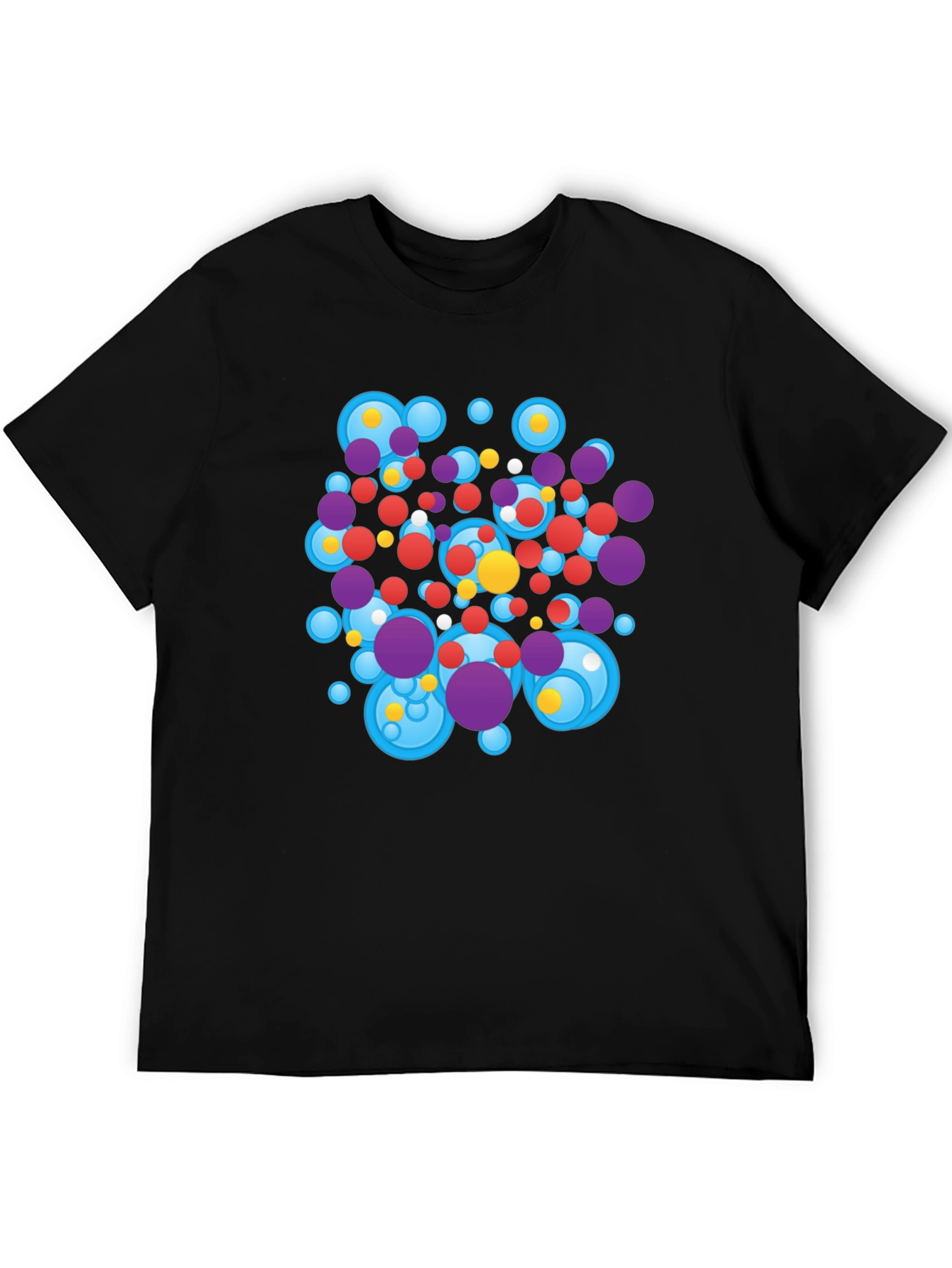Abstract Circles Black T-Shirt
