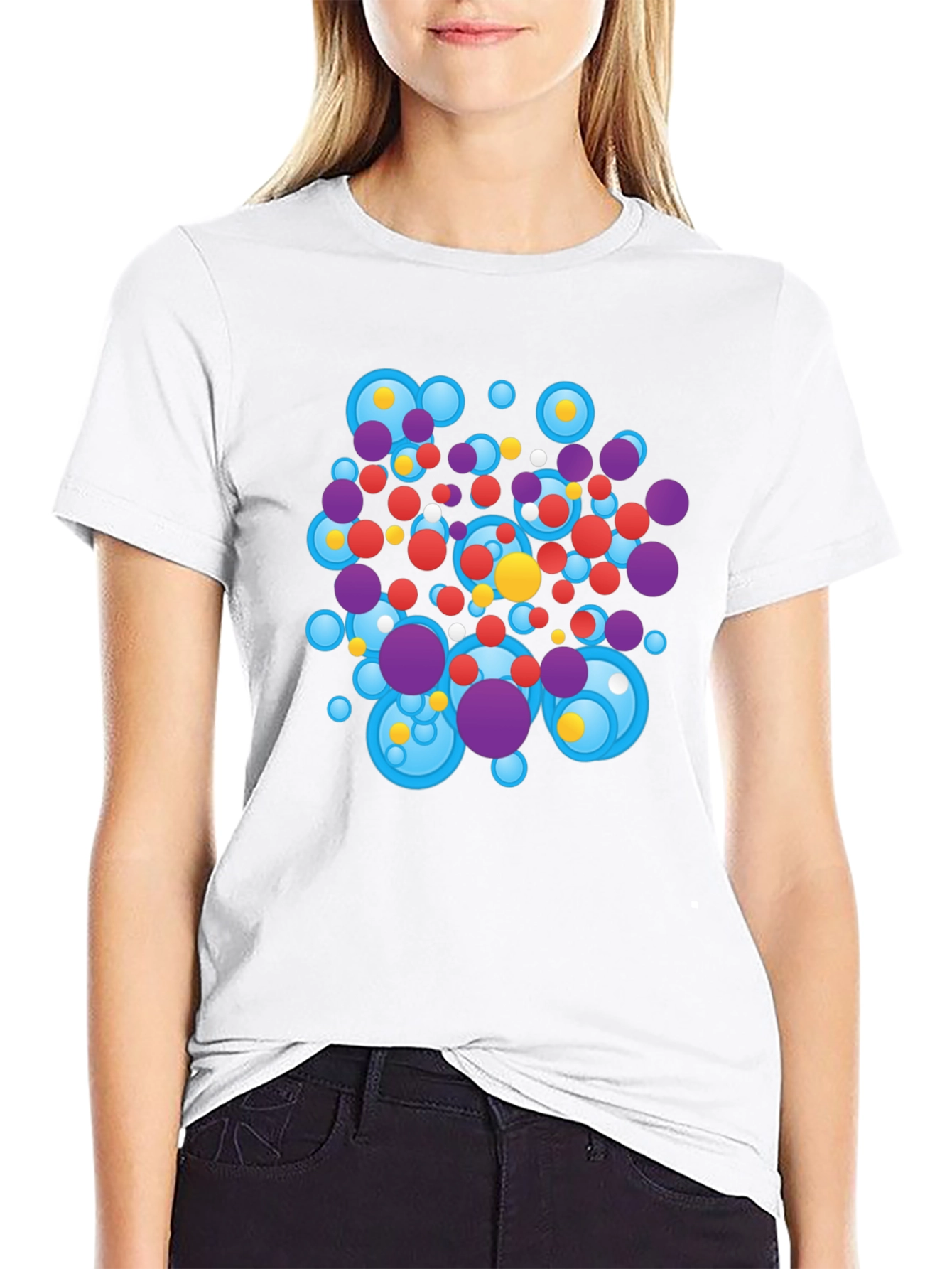 Abstract Circles Black T-Shirt