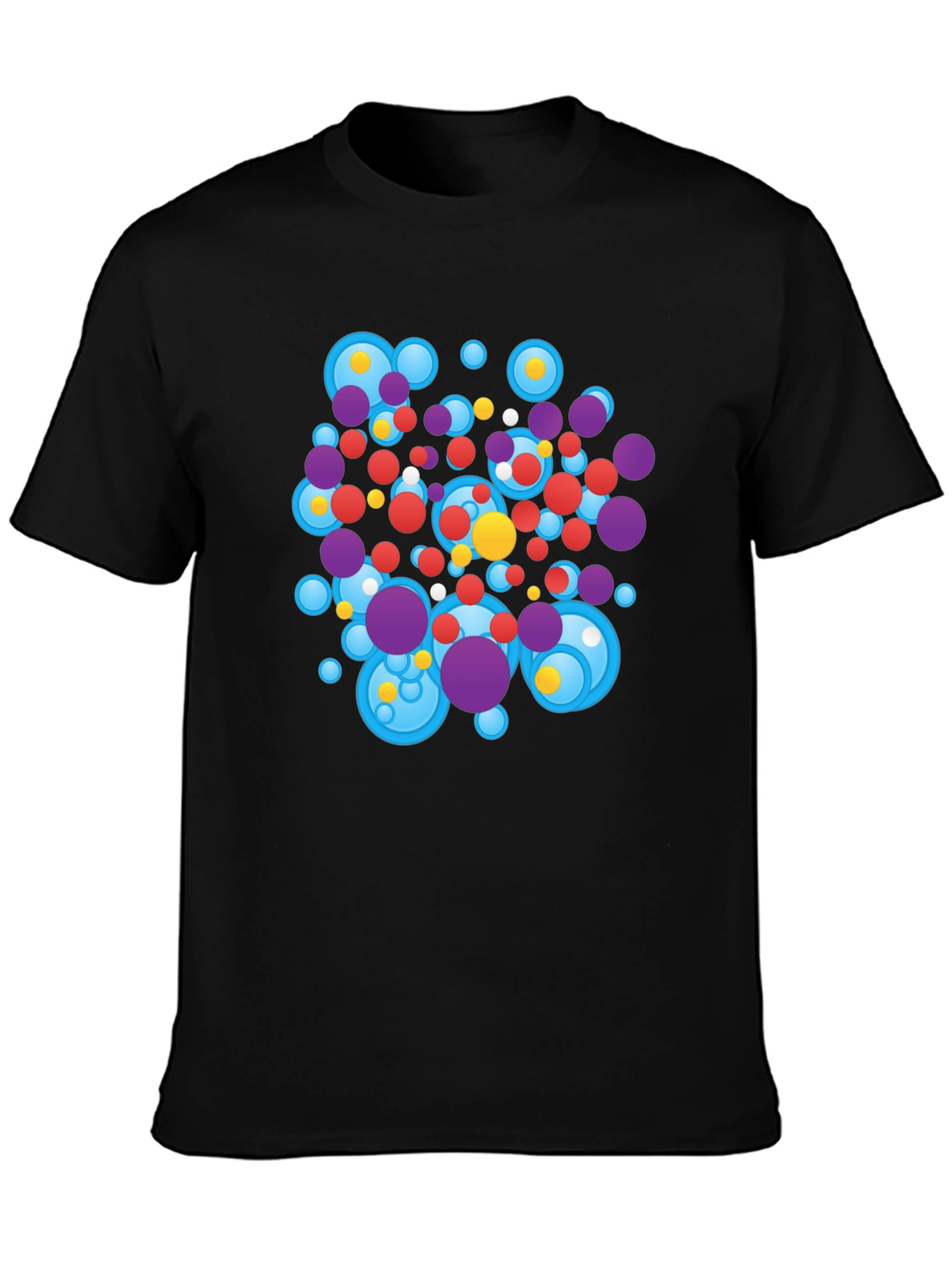 Abstract Circles Black T-Shirt