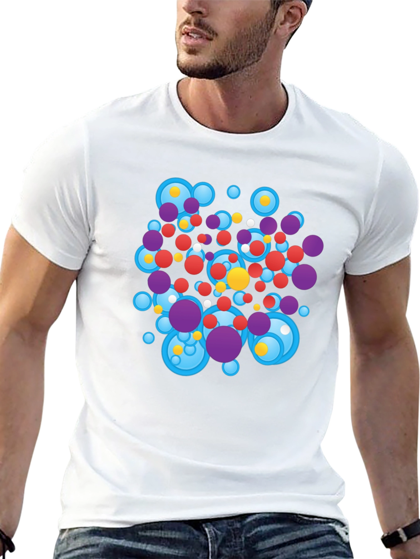Abstract Circles Black T-Shirt