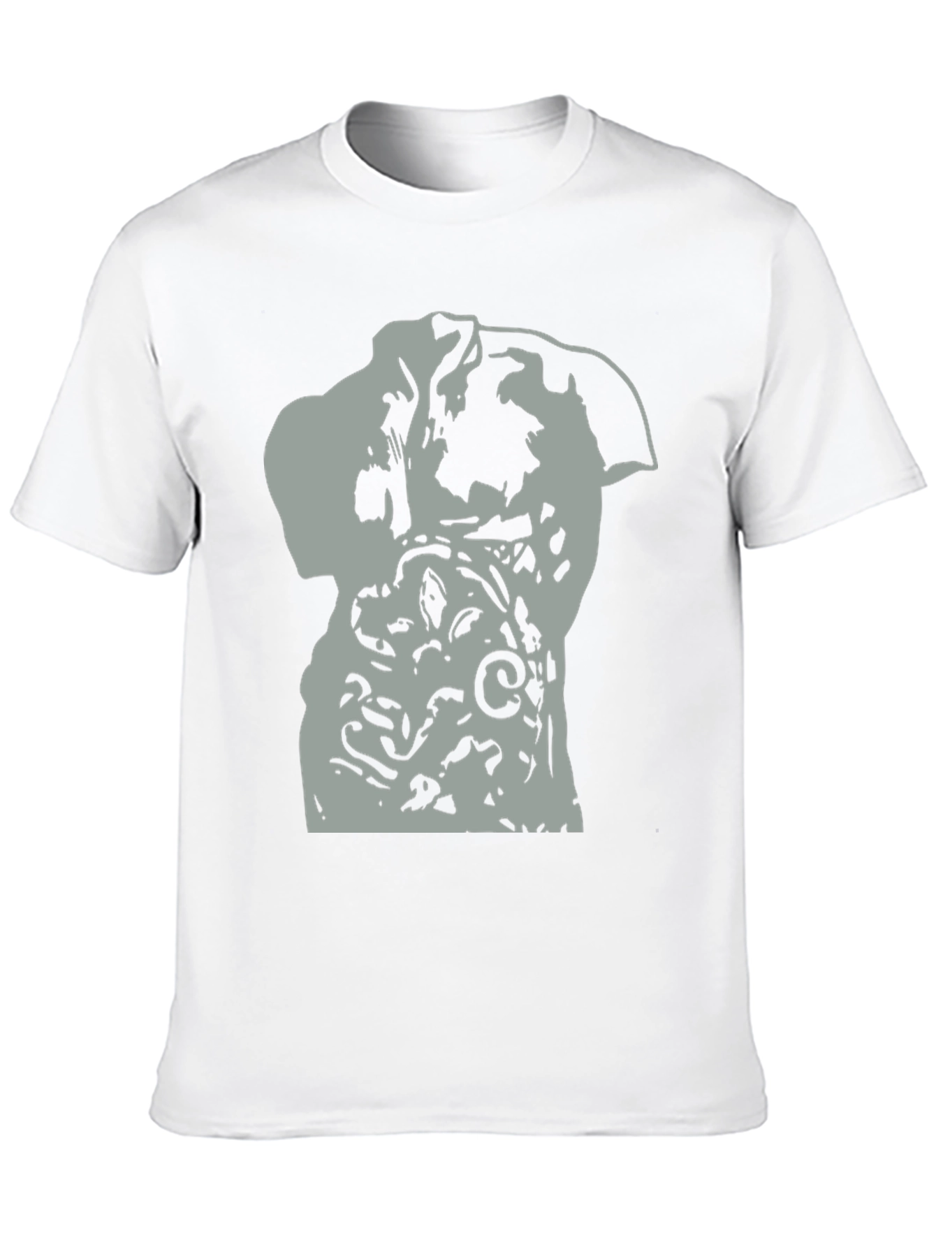 Abstract Dog Graphic Black T-Shirt