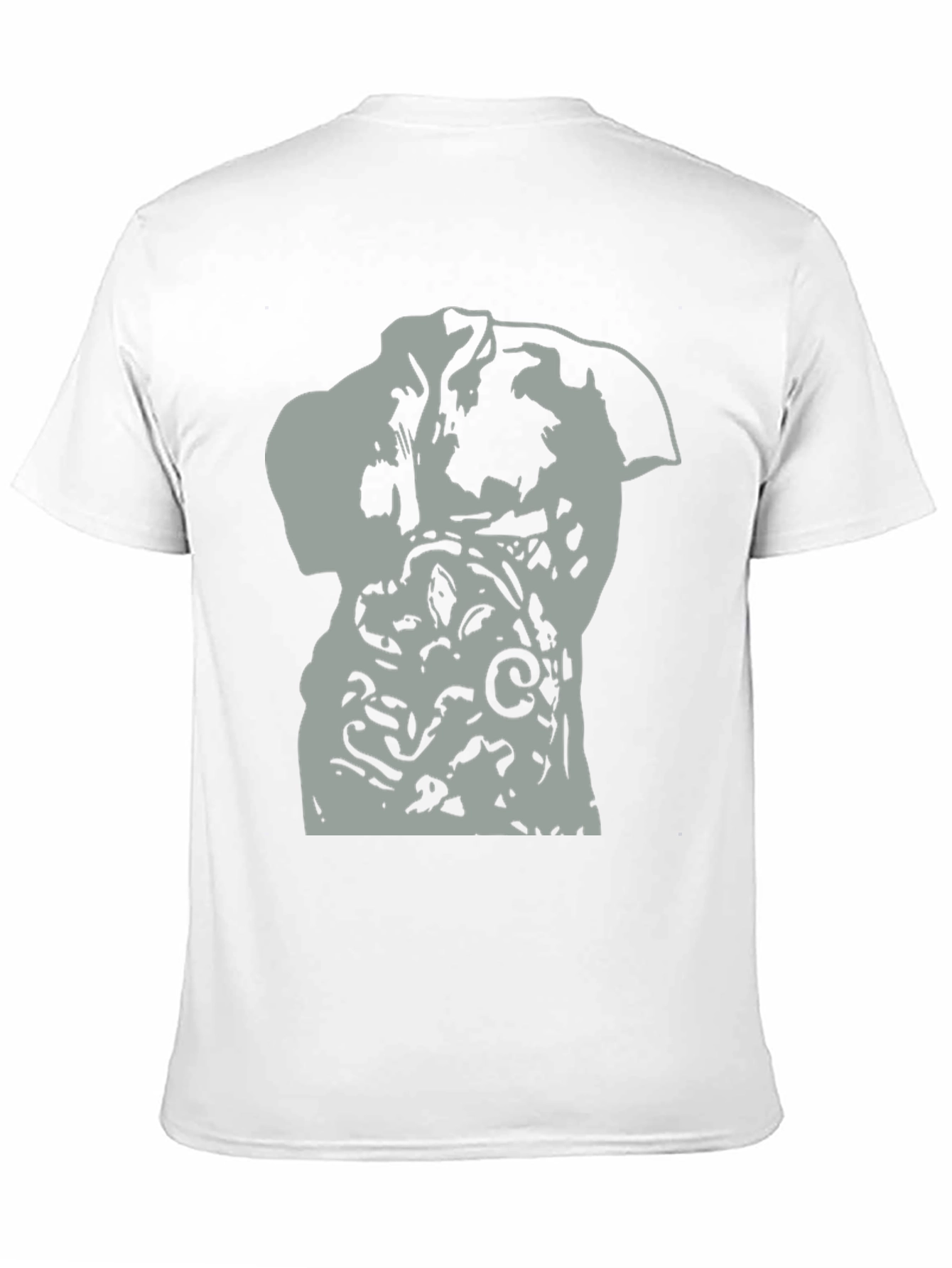 Abstract Dog Graphic Black T-Shirt