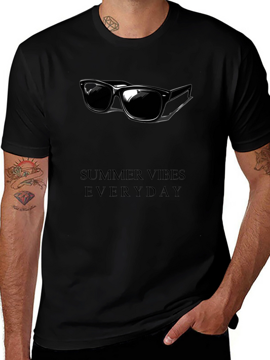 Summer Vibes Everyday Black Graphic Tee