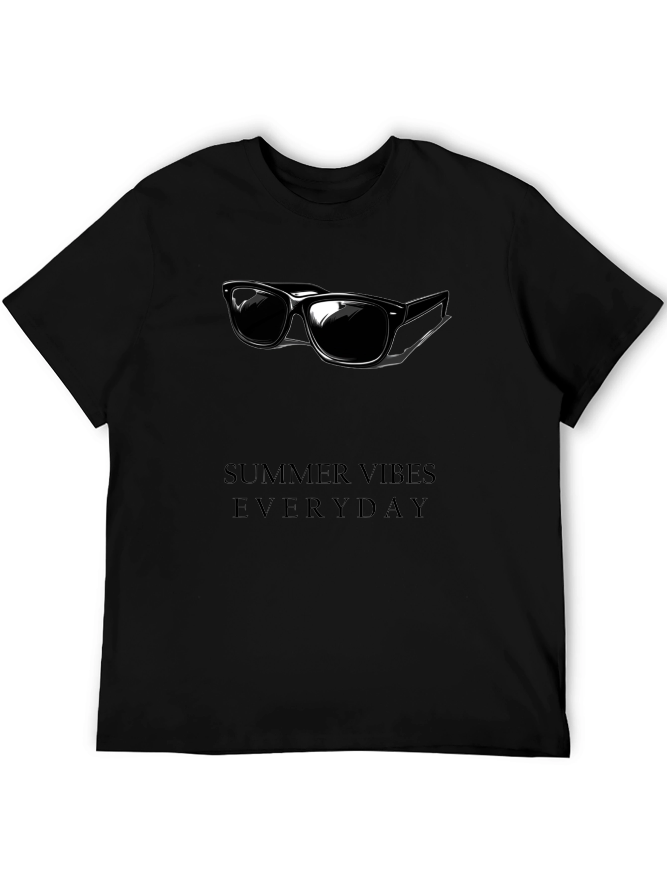 Summer Vibes Everyday Black Graphic Tee