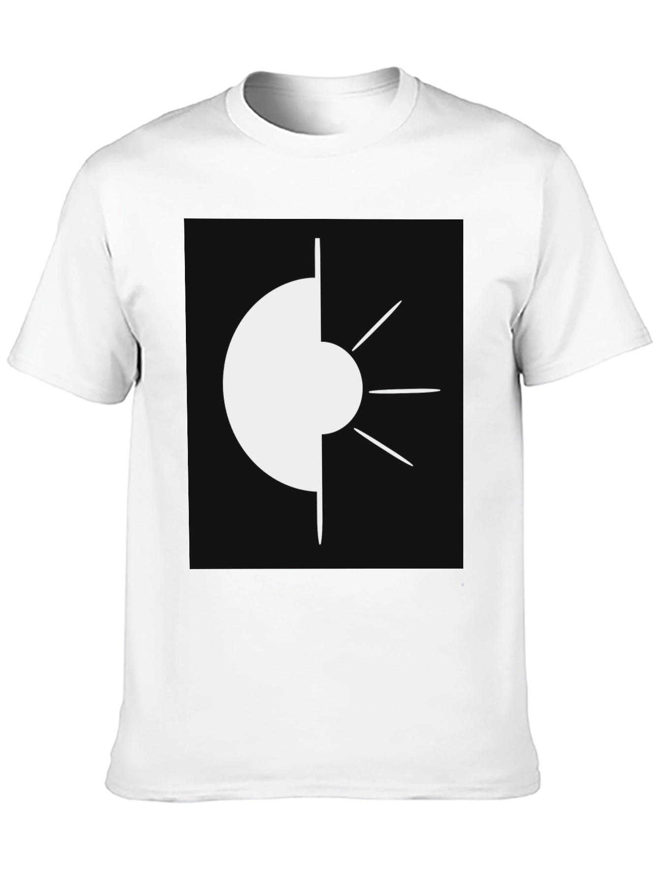 Abstract Geometric Graphic Tee - Modern Black T-Shirt