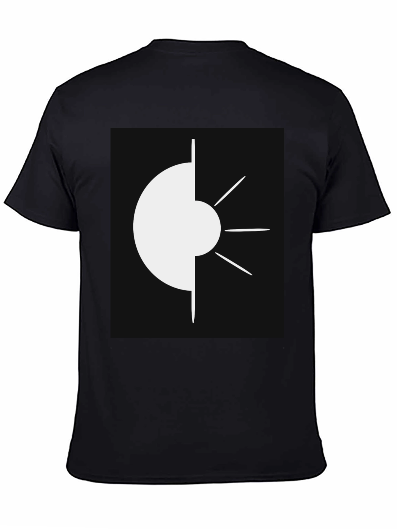 Abstract Geometric Graphic Tee - Modern Black T-Shirt