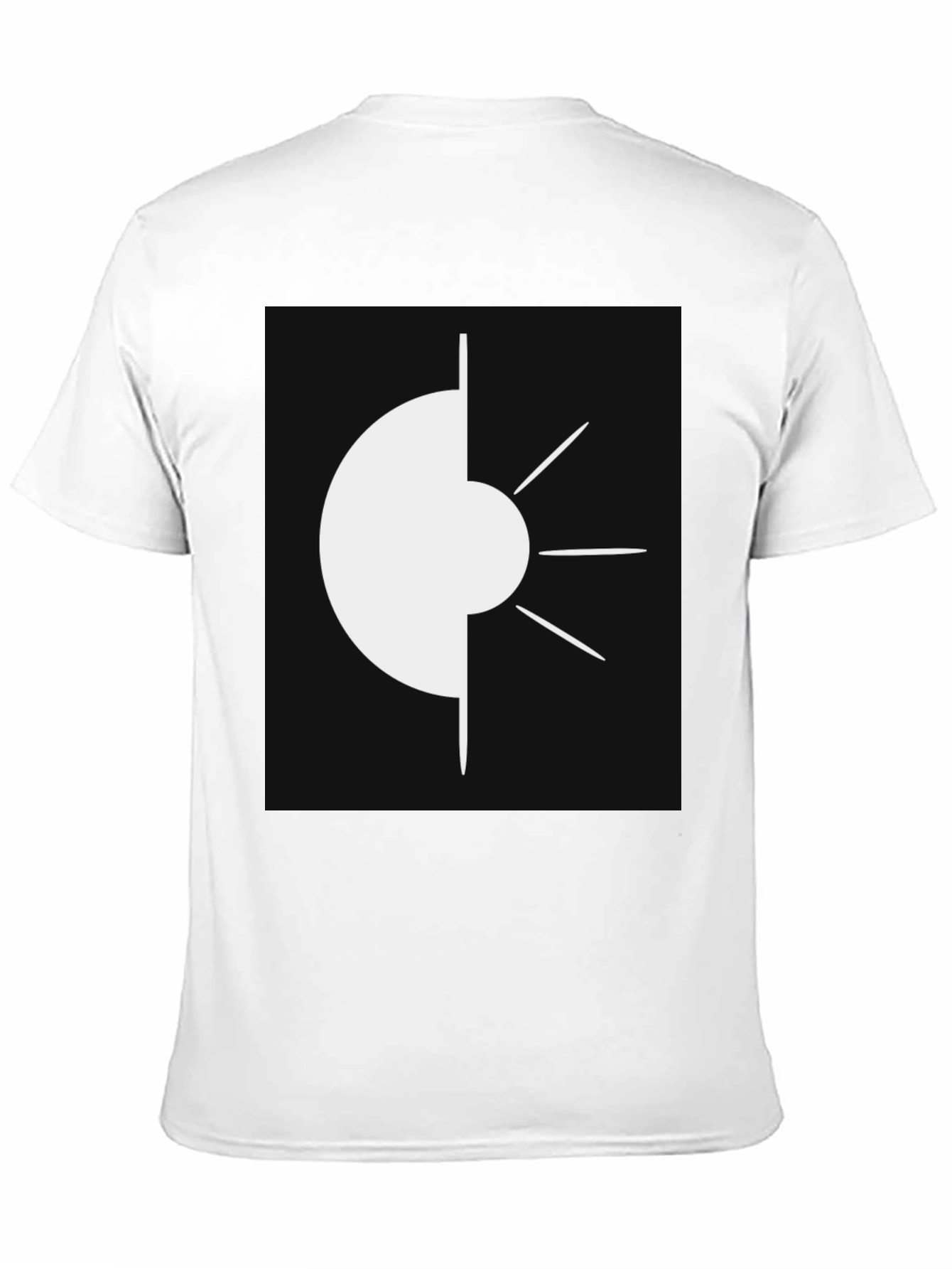 Abstract Geometric Graphic Tee - Modern Black T-Shirt