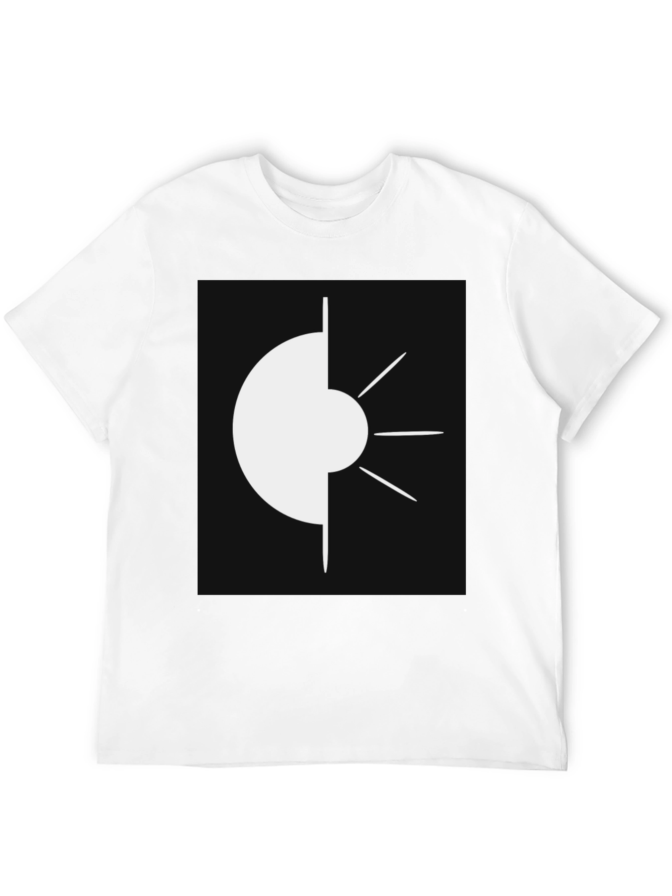 Abstract Geometric Graphic Tee - Modern Black T-Shirt
