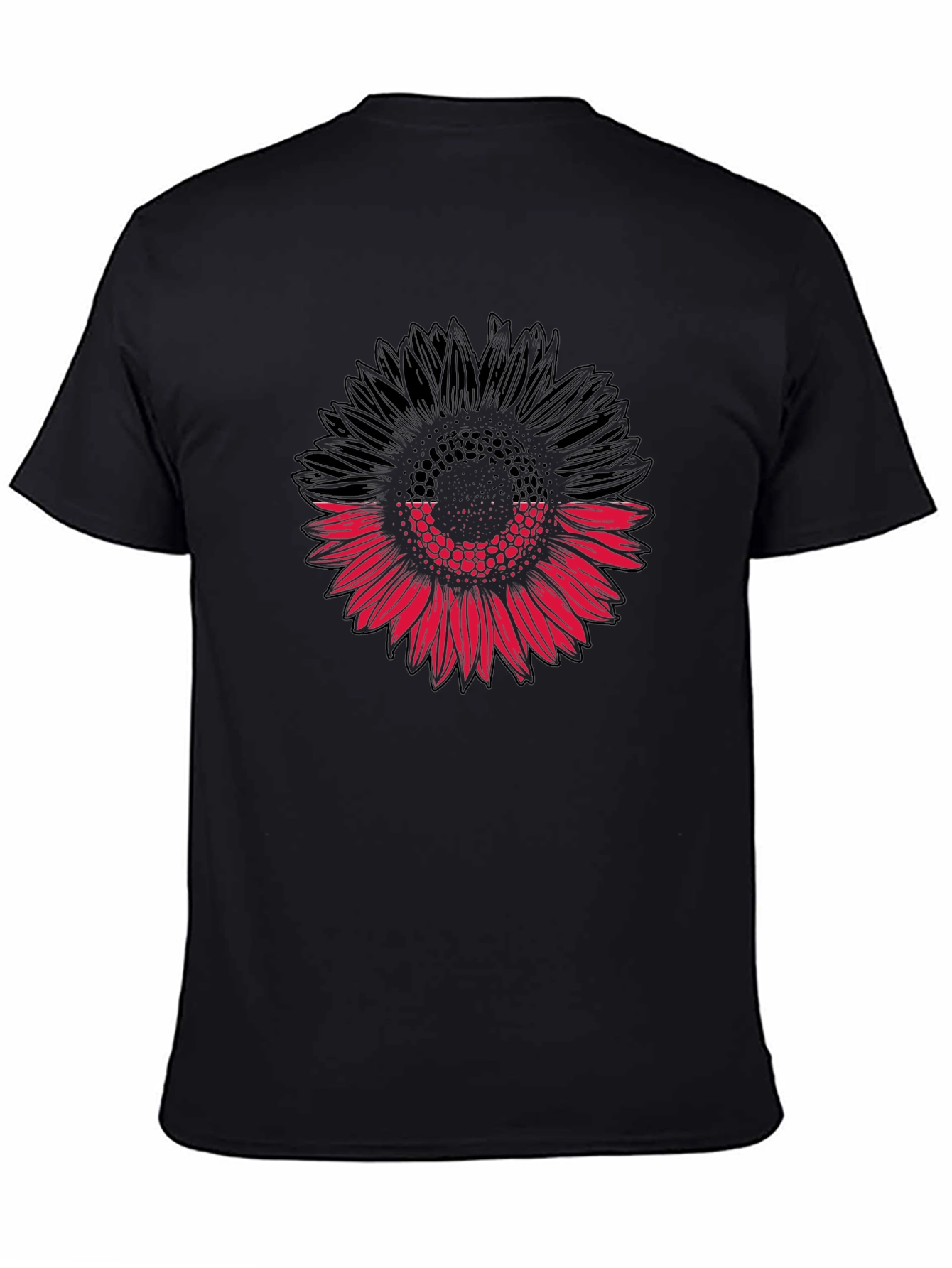 Sunflower Graphic Black T-Shirt - Modern Floral Tee