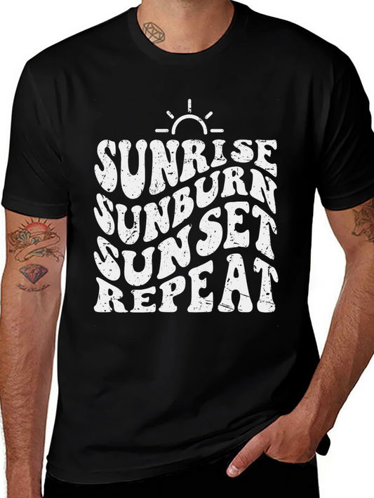 Sunrise Sunburn Sunset Repeat Graphic Tee