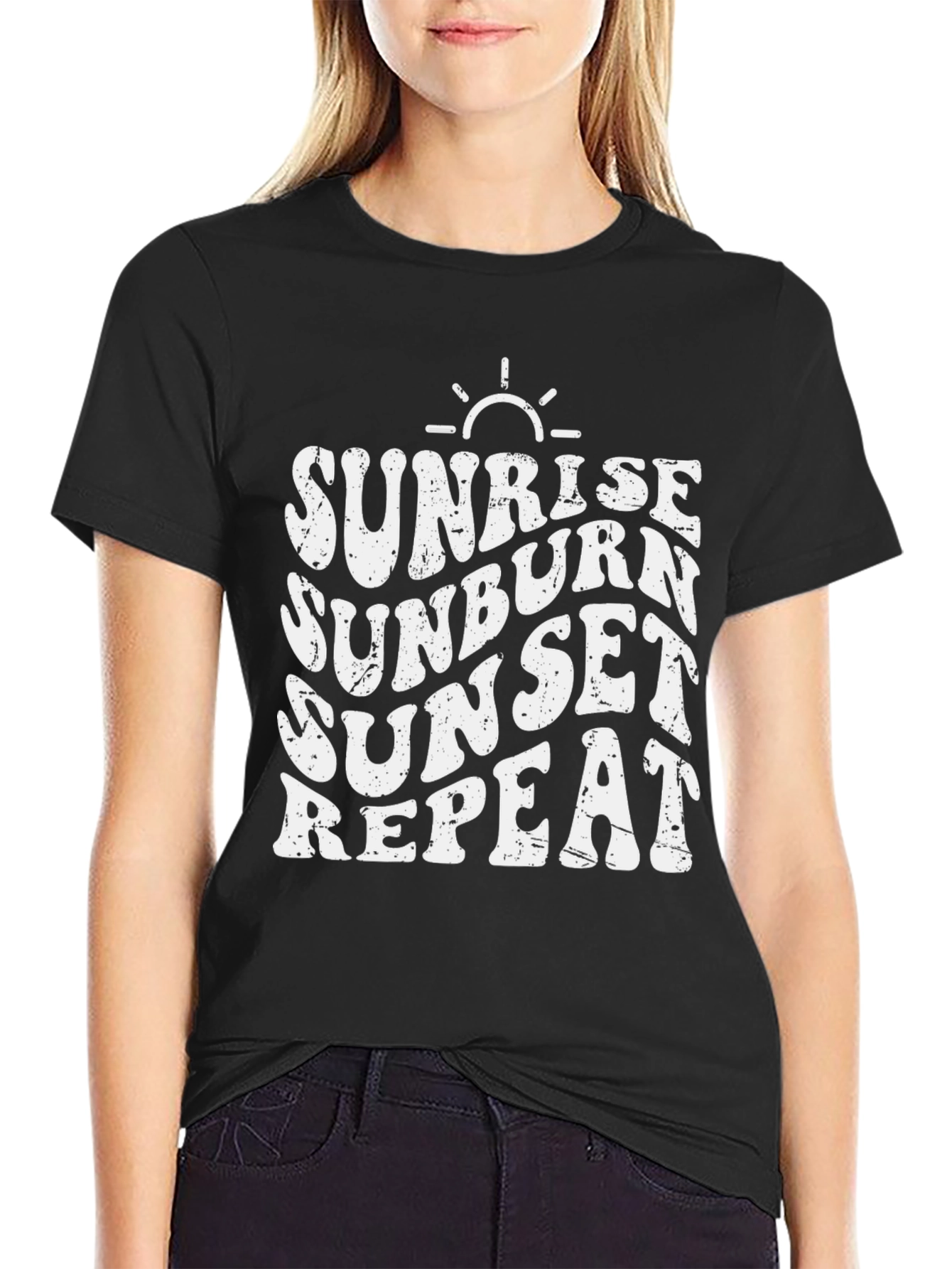 Sunrise Sunburn Sunset Repeat Graphic Tee