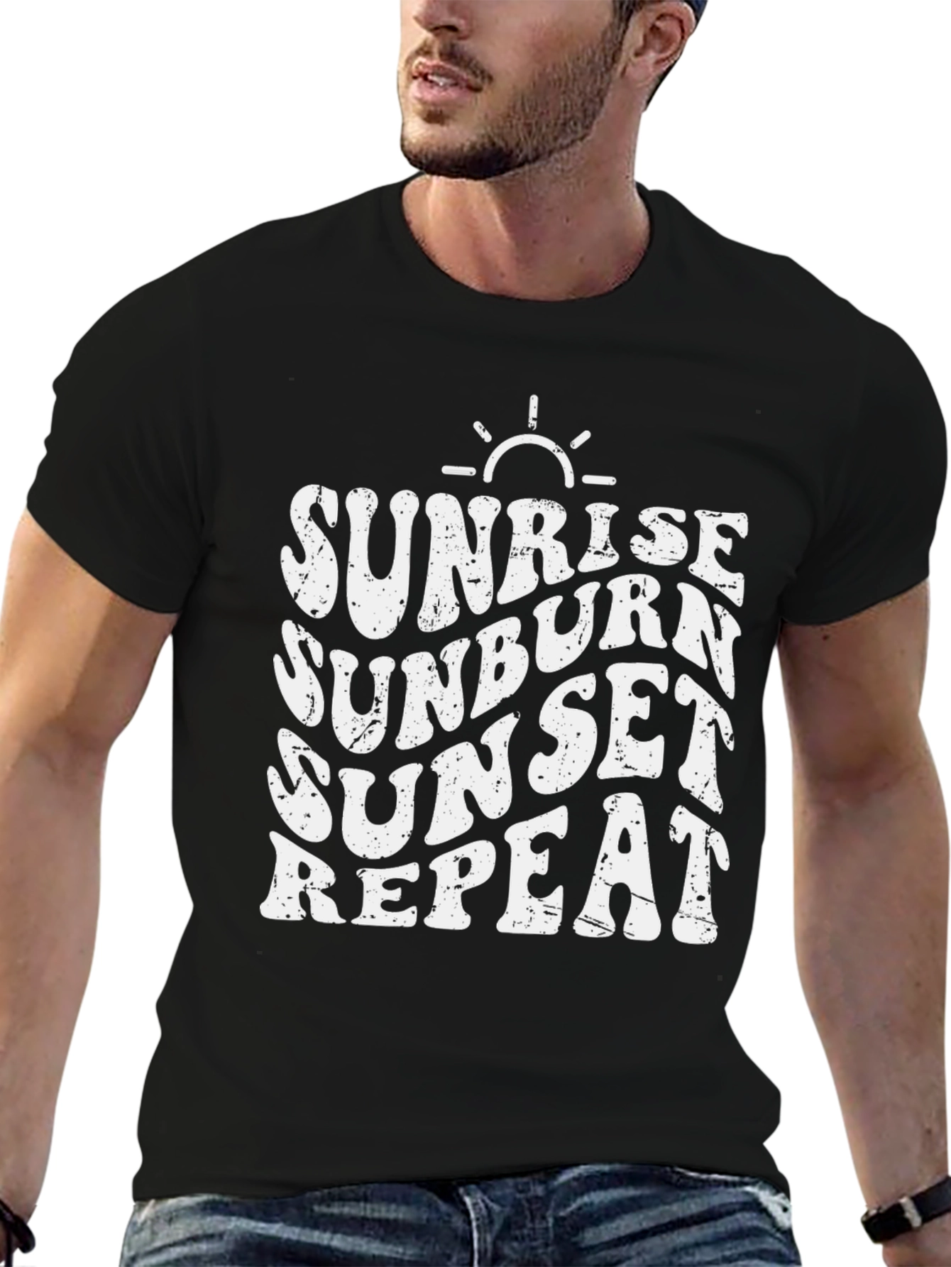 Sunrise Sunburn Sunset Repeat Graphic Tee