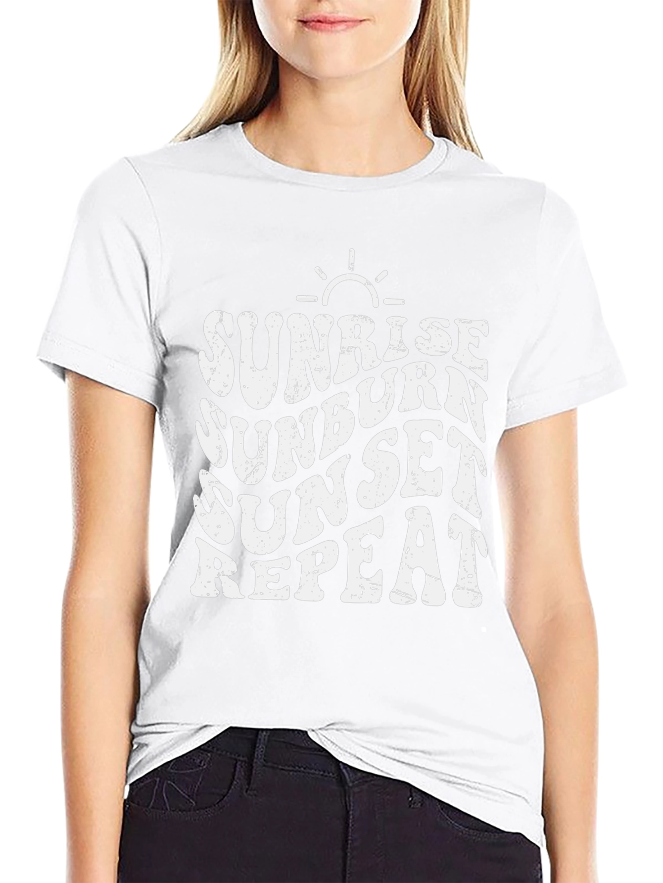 Sunrise Sunburn Sunset Repeat Graphic Tee
