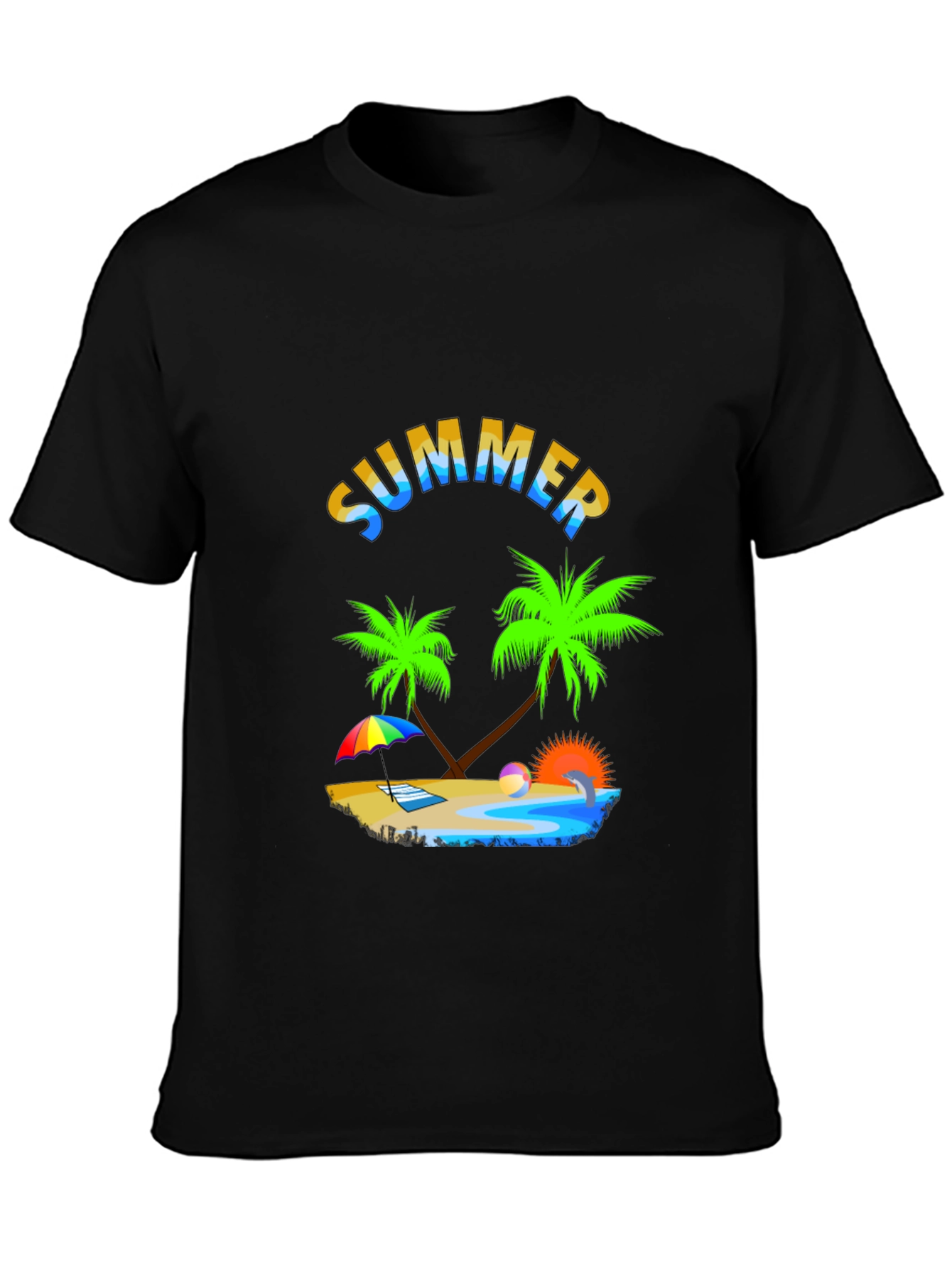 Summer Beach T-Shirt - Tropical Palm Tree Design