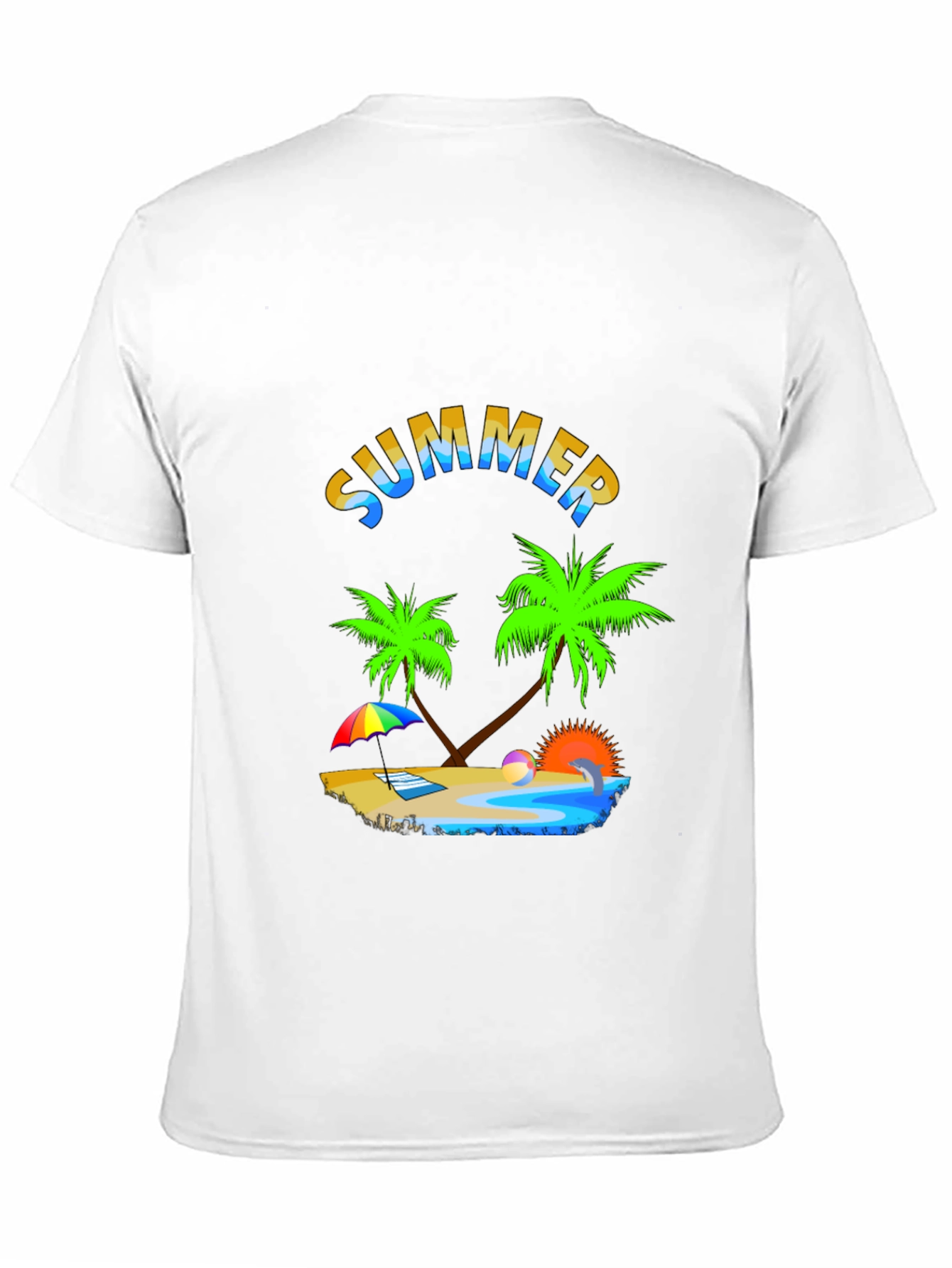 Summer Beach T-Shirt - Tropical Palm Tree Design