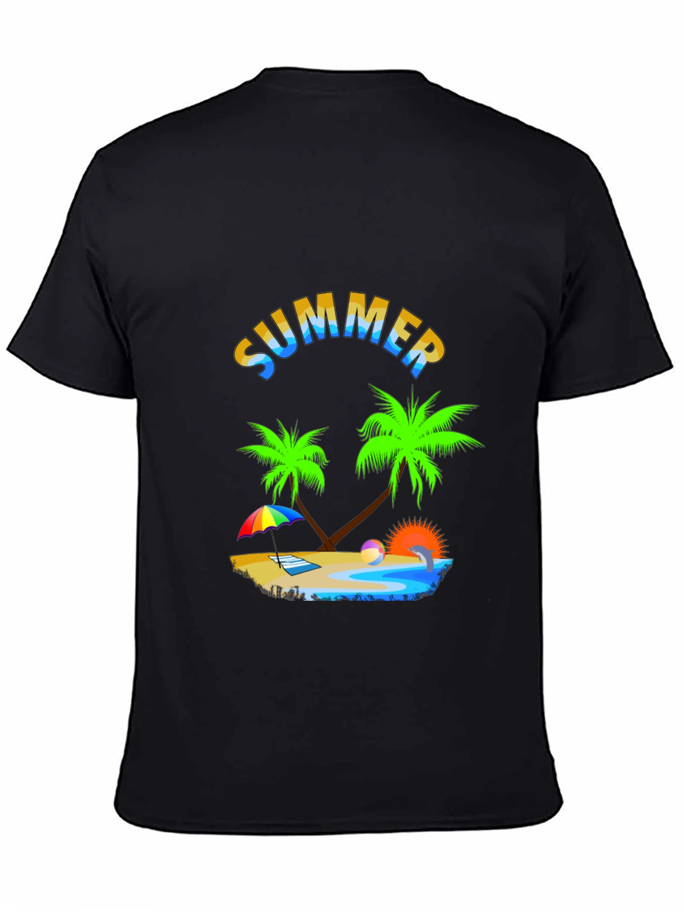 Summer Beach T-Shirt - Tropical Palm Tree Design