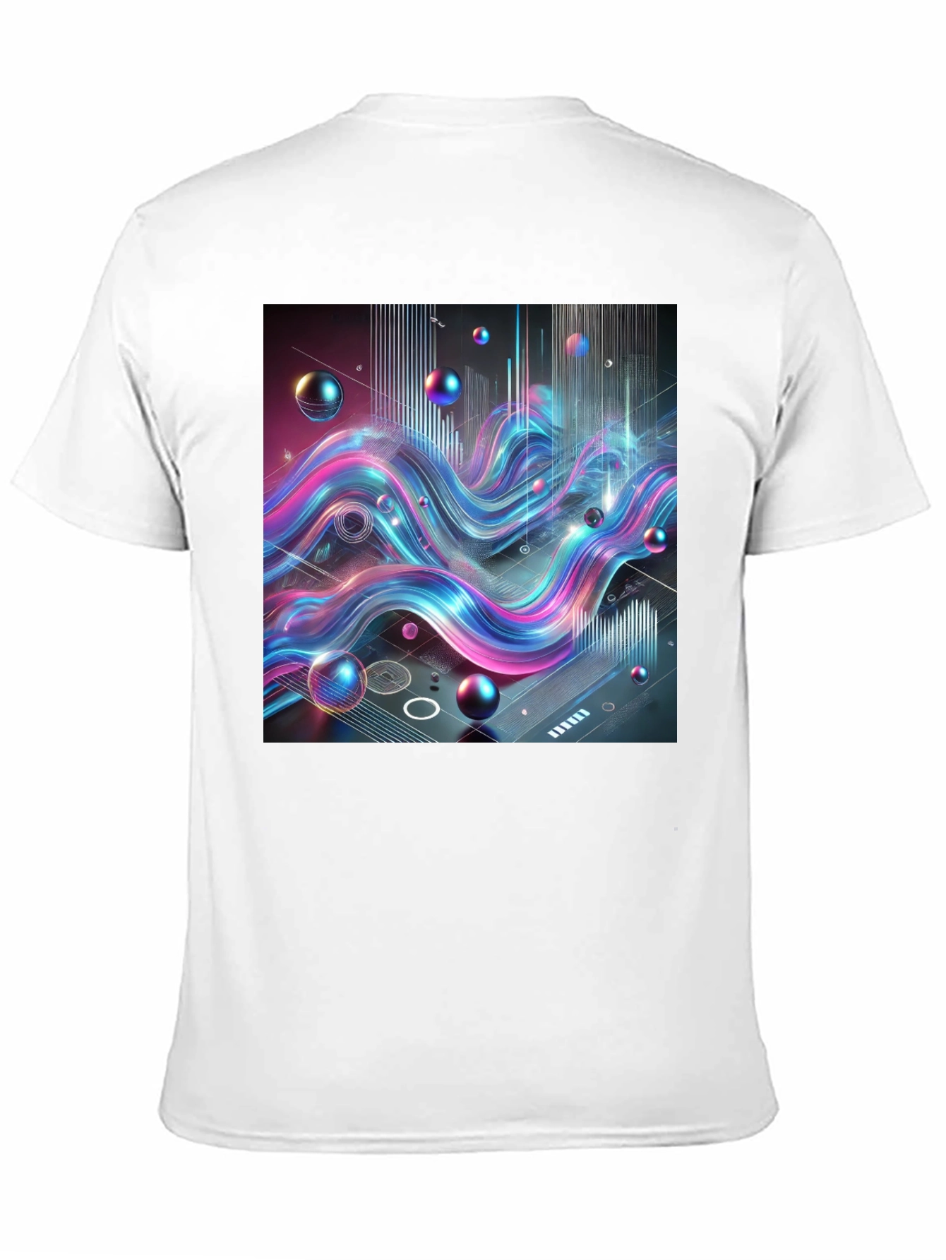 Abstract Wave Graphic Tee - Modern Style