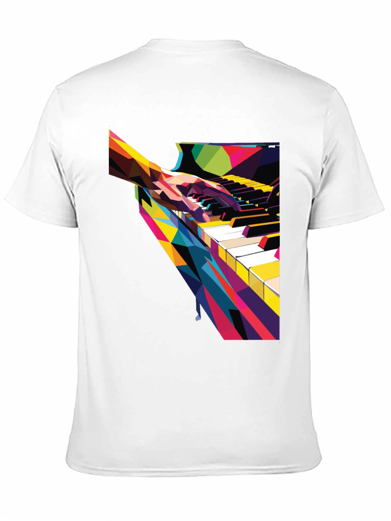 Abstract Piano Player Graphic Tee