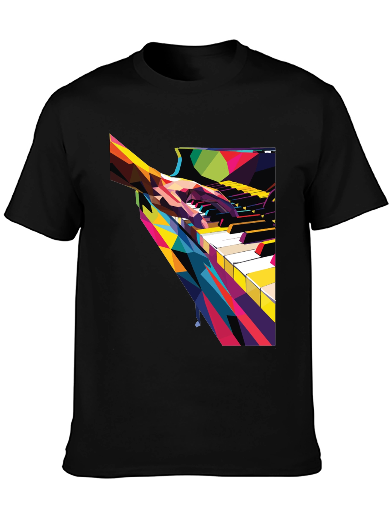 Abstract Piano Player Graphic Tee