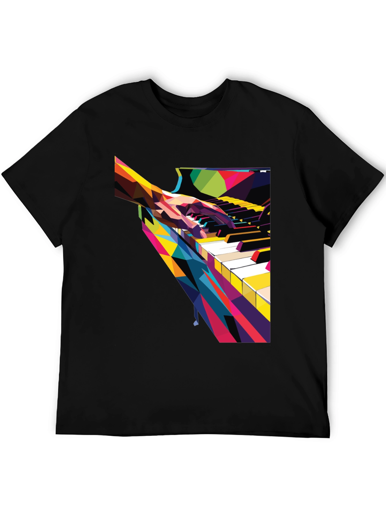 Abstract Piano Player Graphic Tee