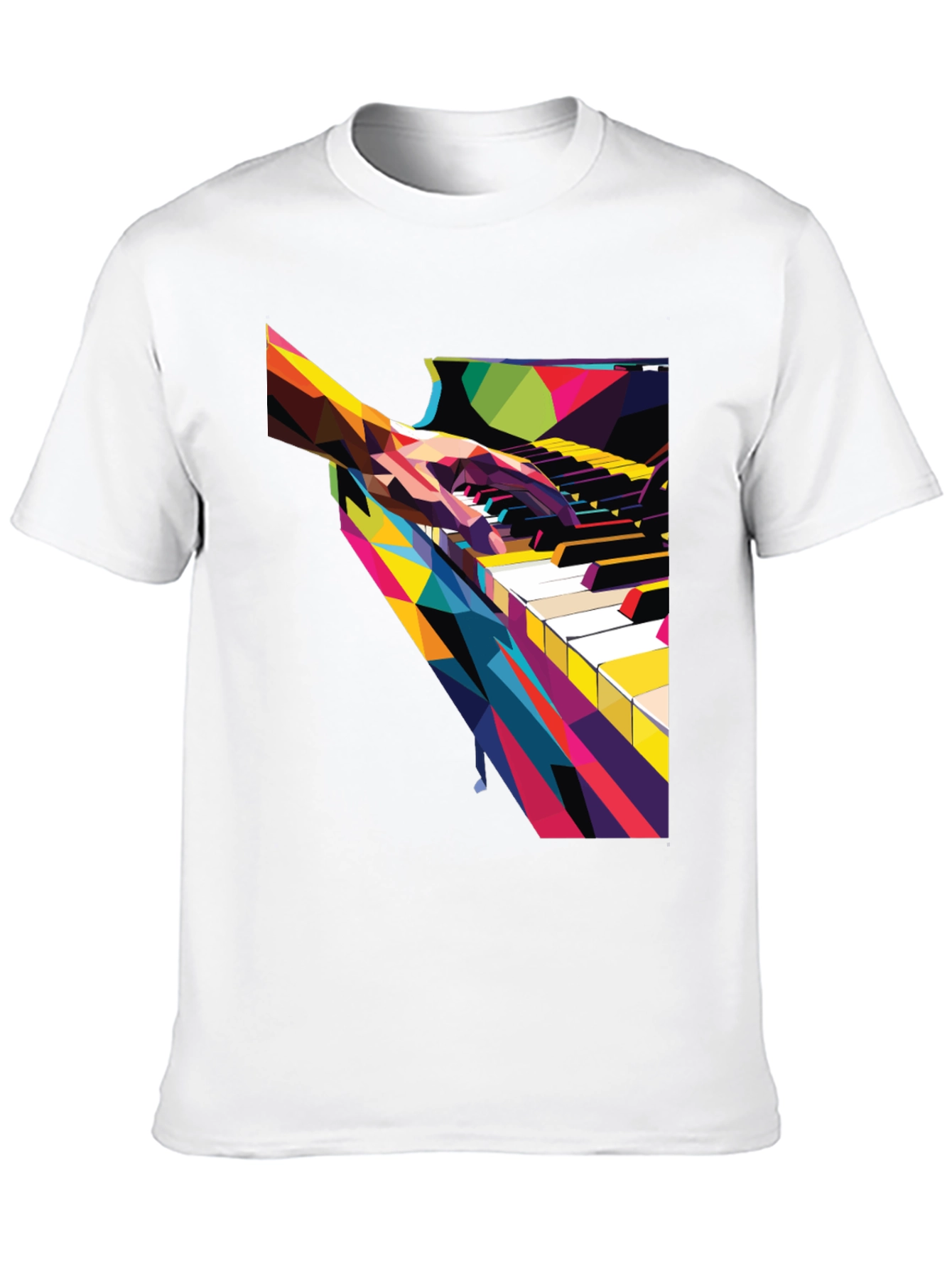 Abstract Piano Player Graphic Tee