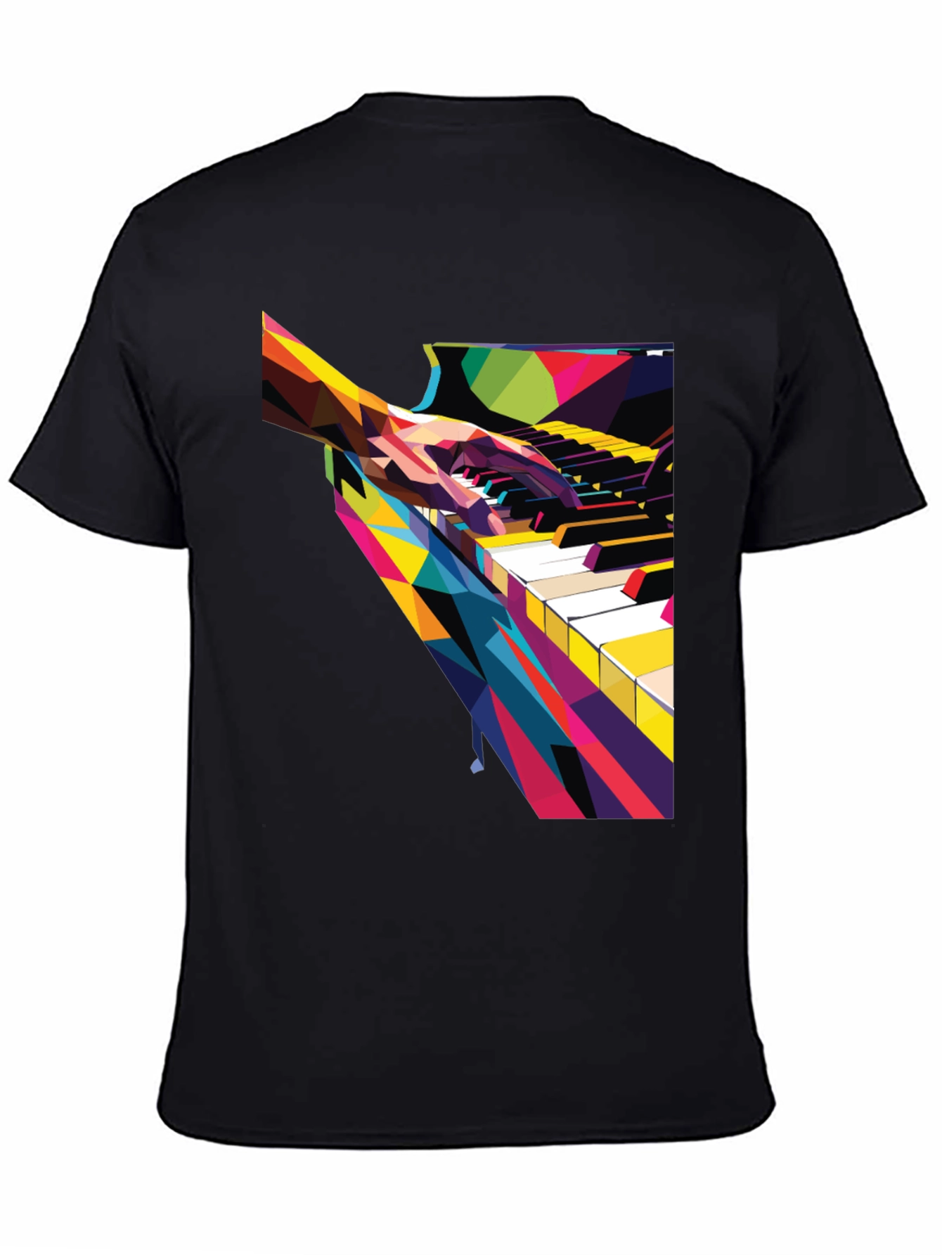 Abstract Piano Player Graphic Tee