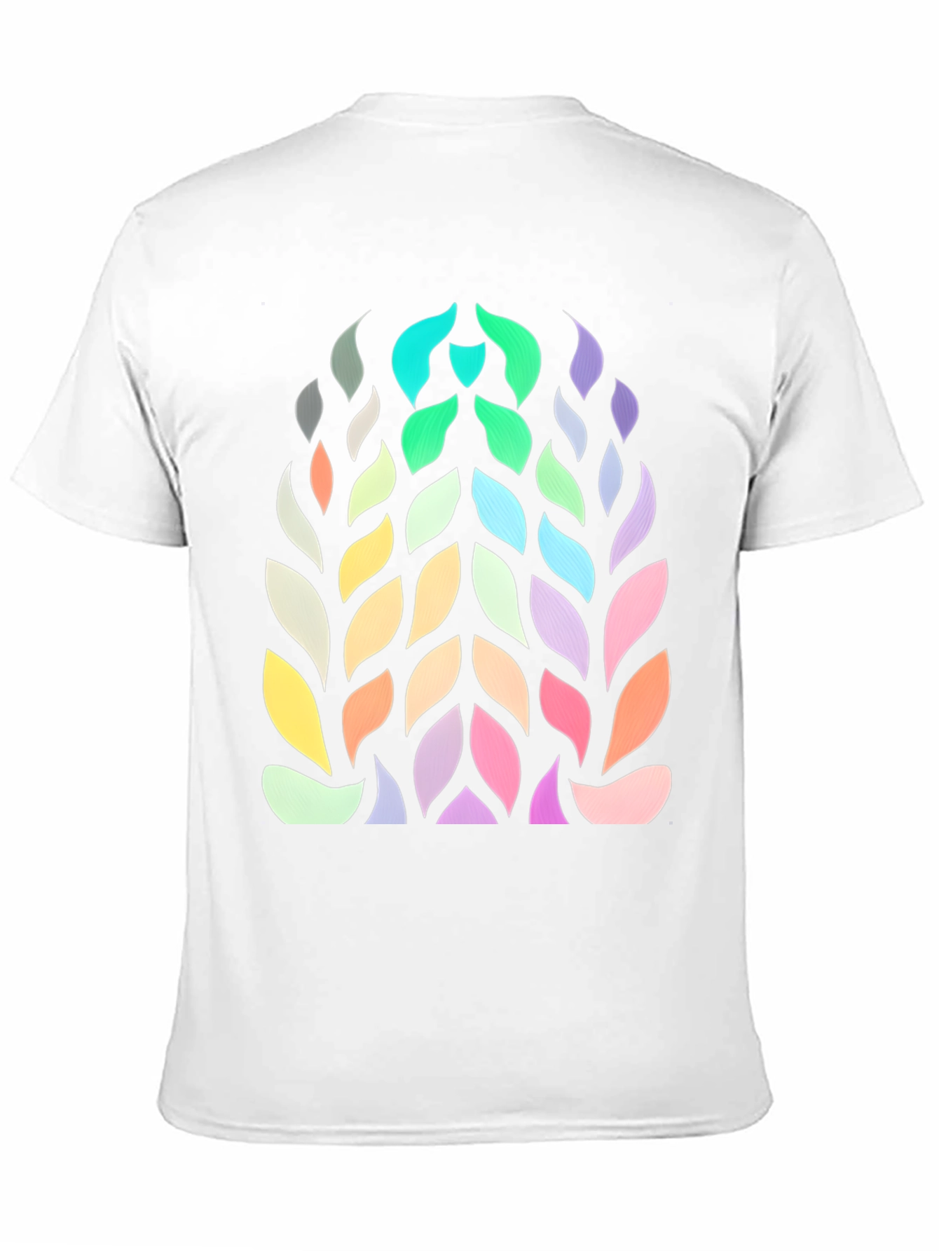 Abstract Leaf Pattern Graphic Tee