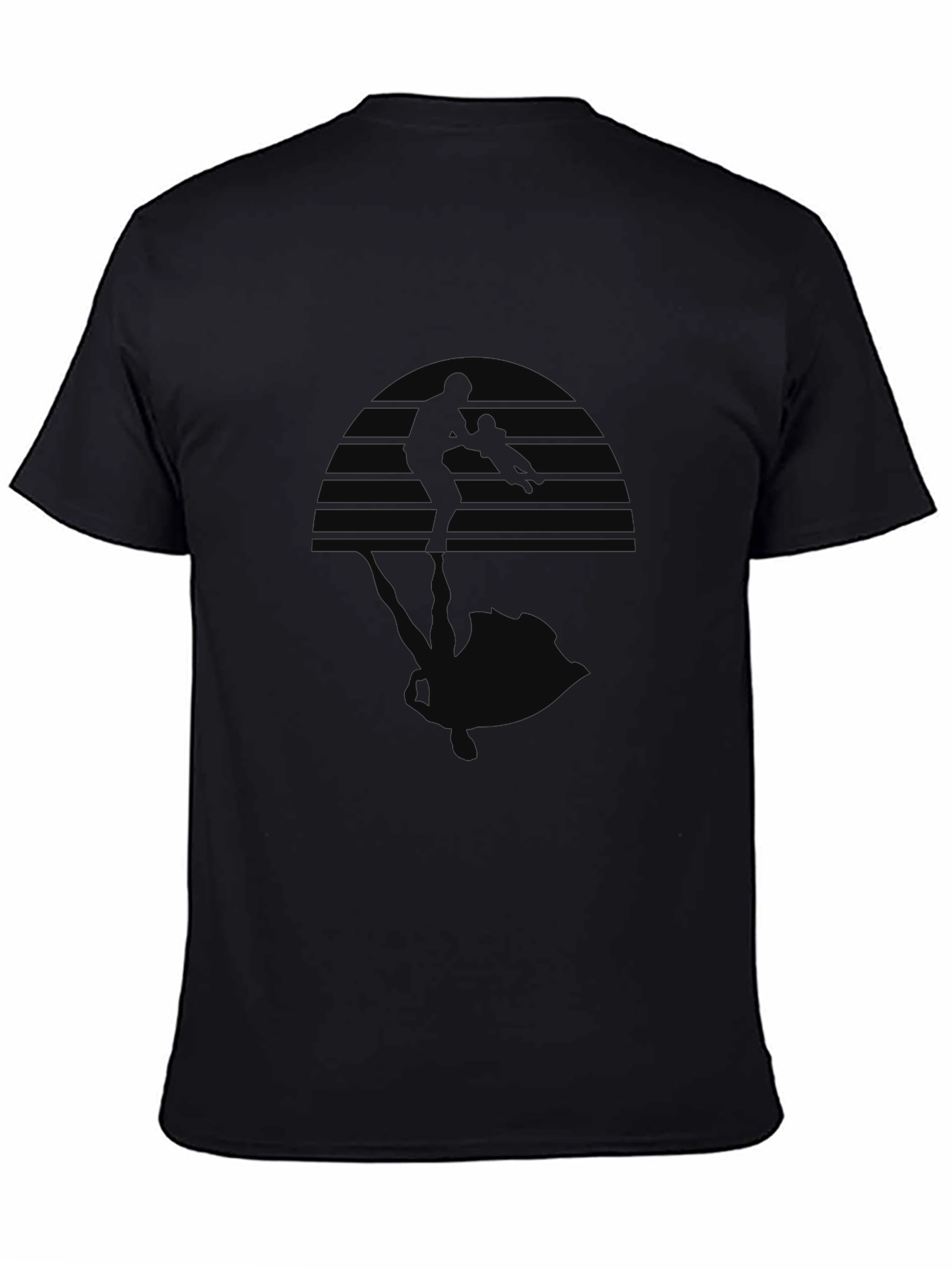Sunset Shooter Graphic Tee - Black Cotton Blend
