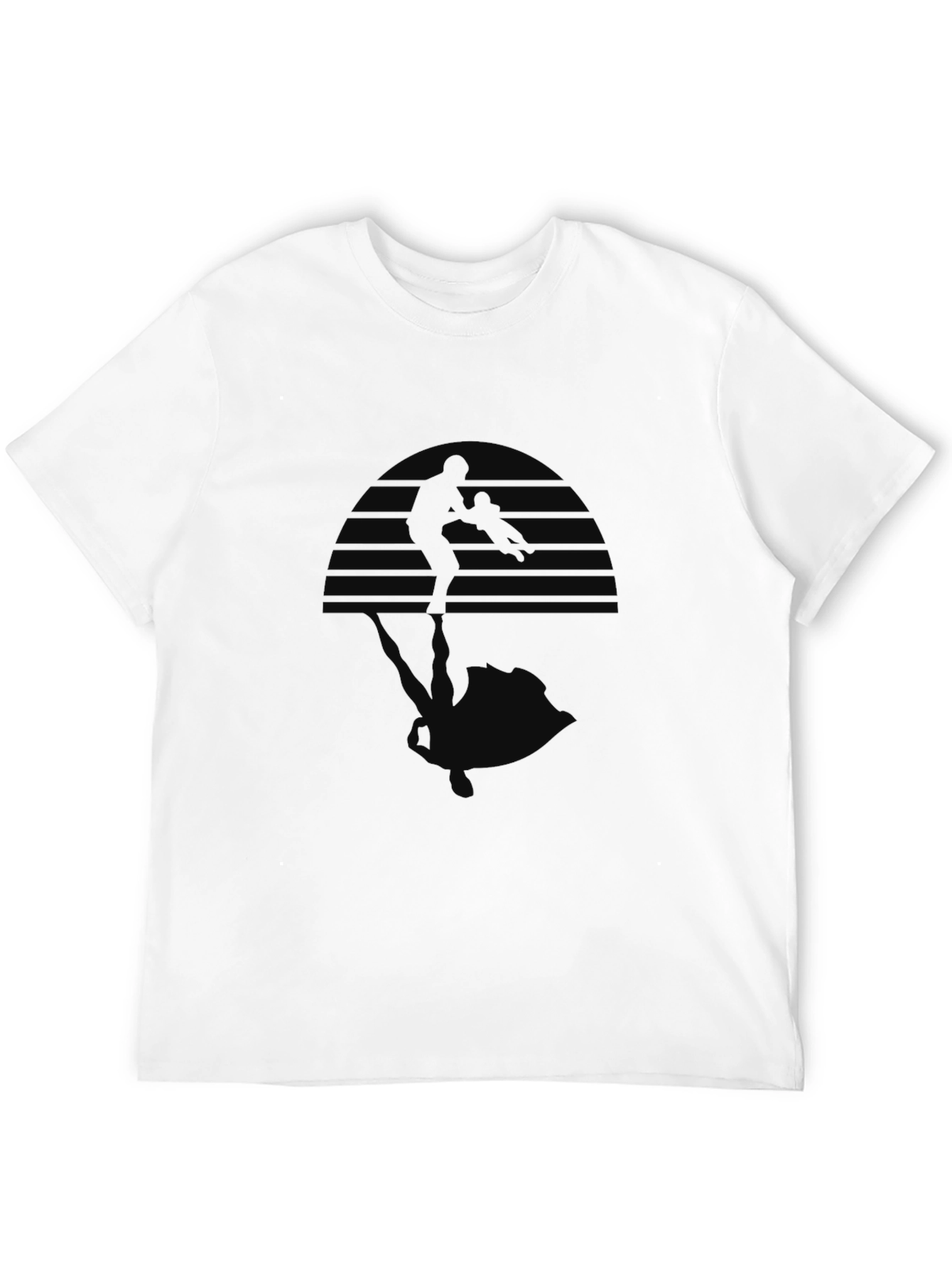 Sunset Shooter Graphic Tee - Black Cotton Blend