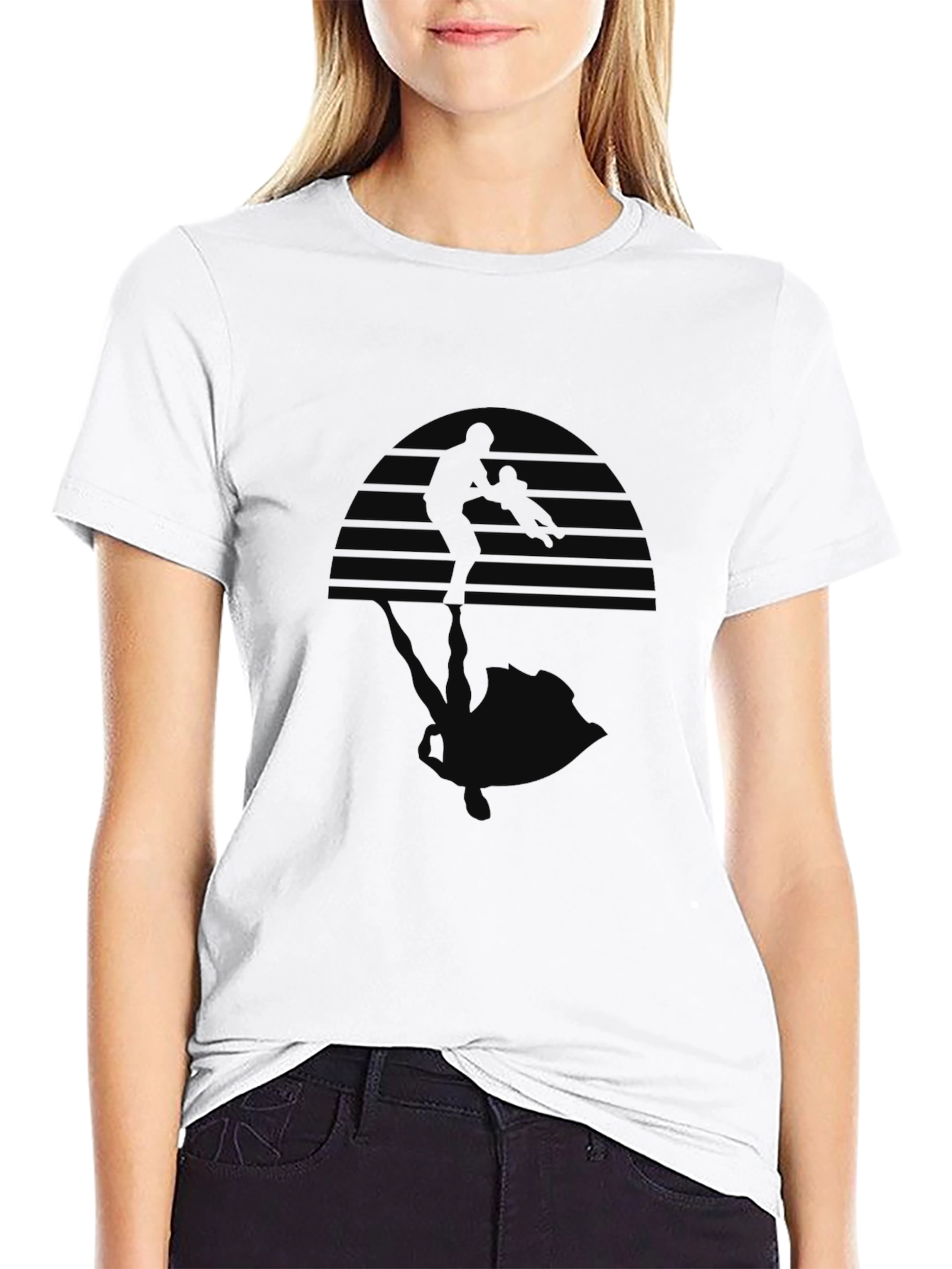 Sunset Shooter Graphic Tee - Black Cotton Blend