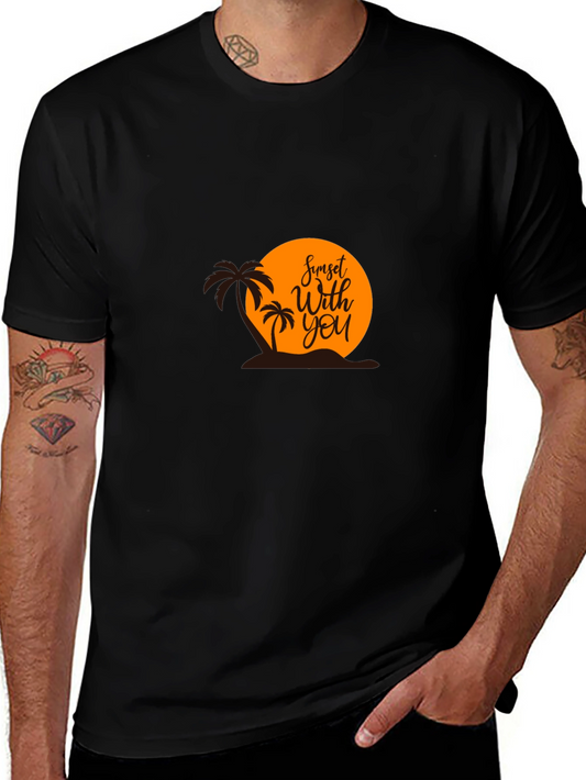 Sunset With You Graphic Tee - Black T-Shirt
