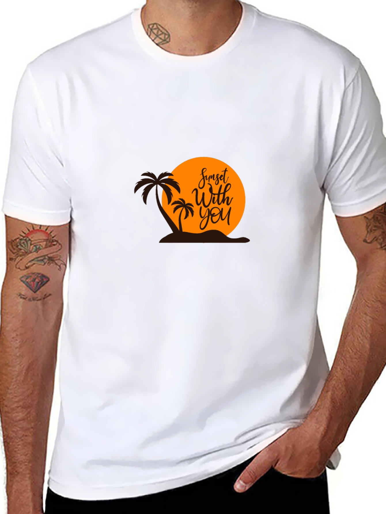 Sunset With You Graphic Tee - Black T-Shirt