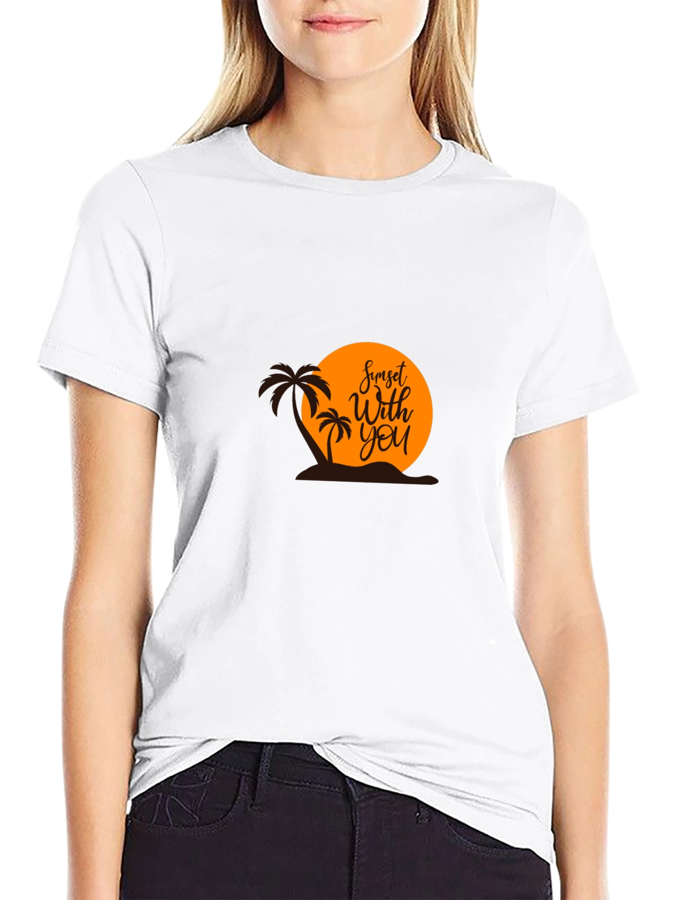 Sunset With You Graphic Tee - Black T-Shirt