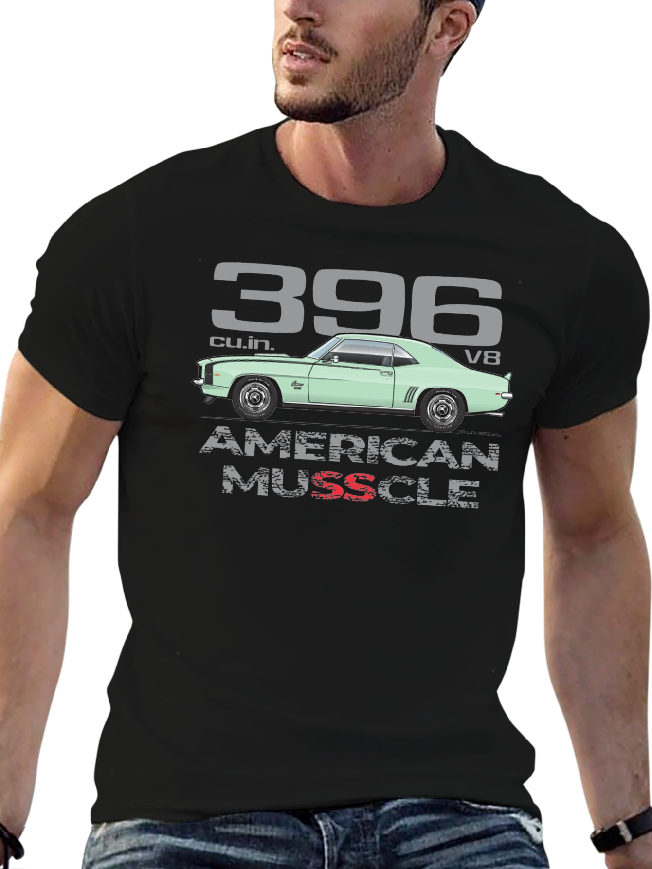 396 American Muscle Car Graphic T-Shirt