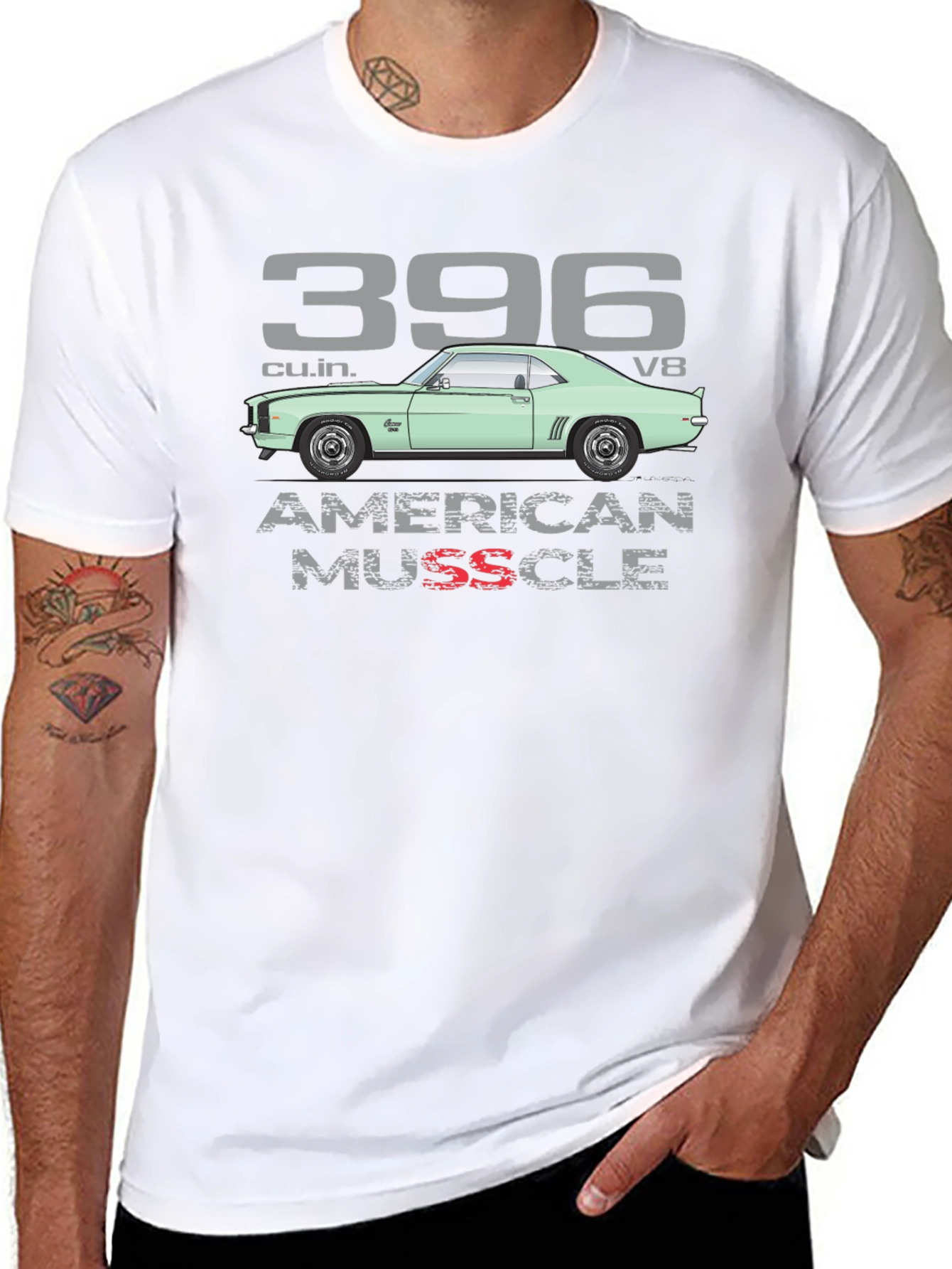 396 American Muscle Car Graphic T-Shirt