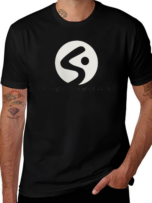 Stylish Black T-Shirt with Abstract Logo