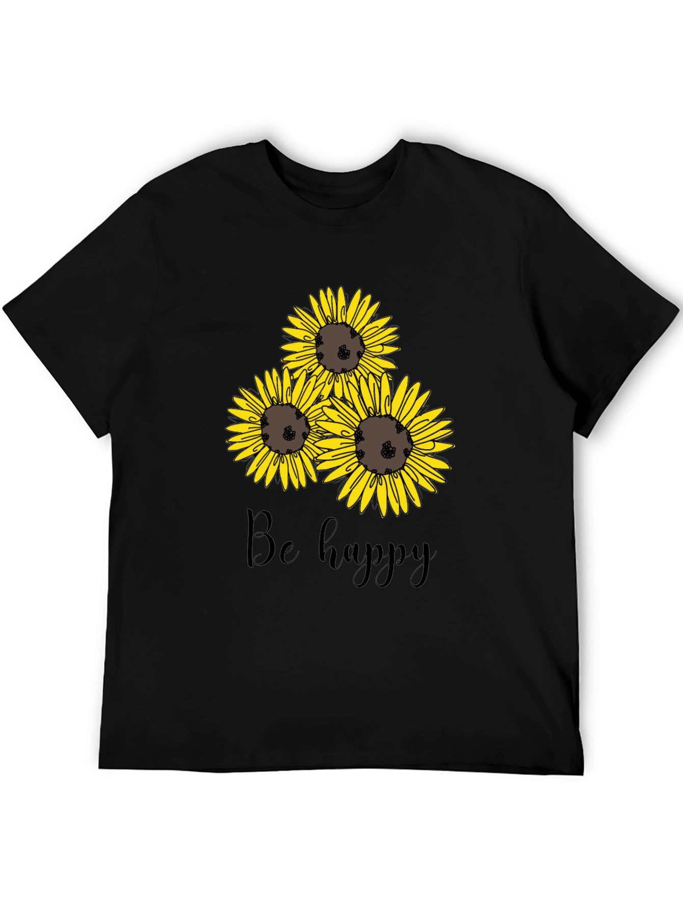 Sunflower Be Happy Graphic Print Tee