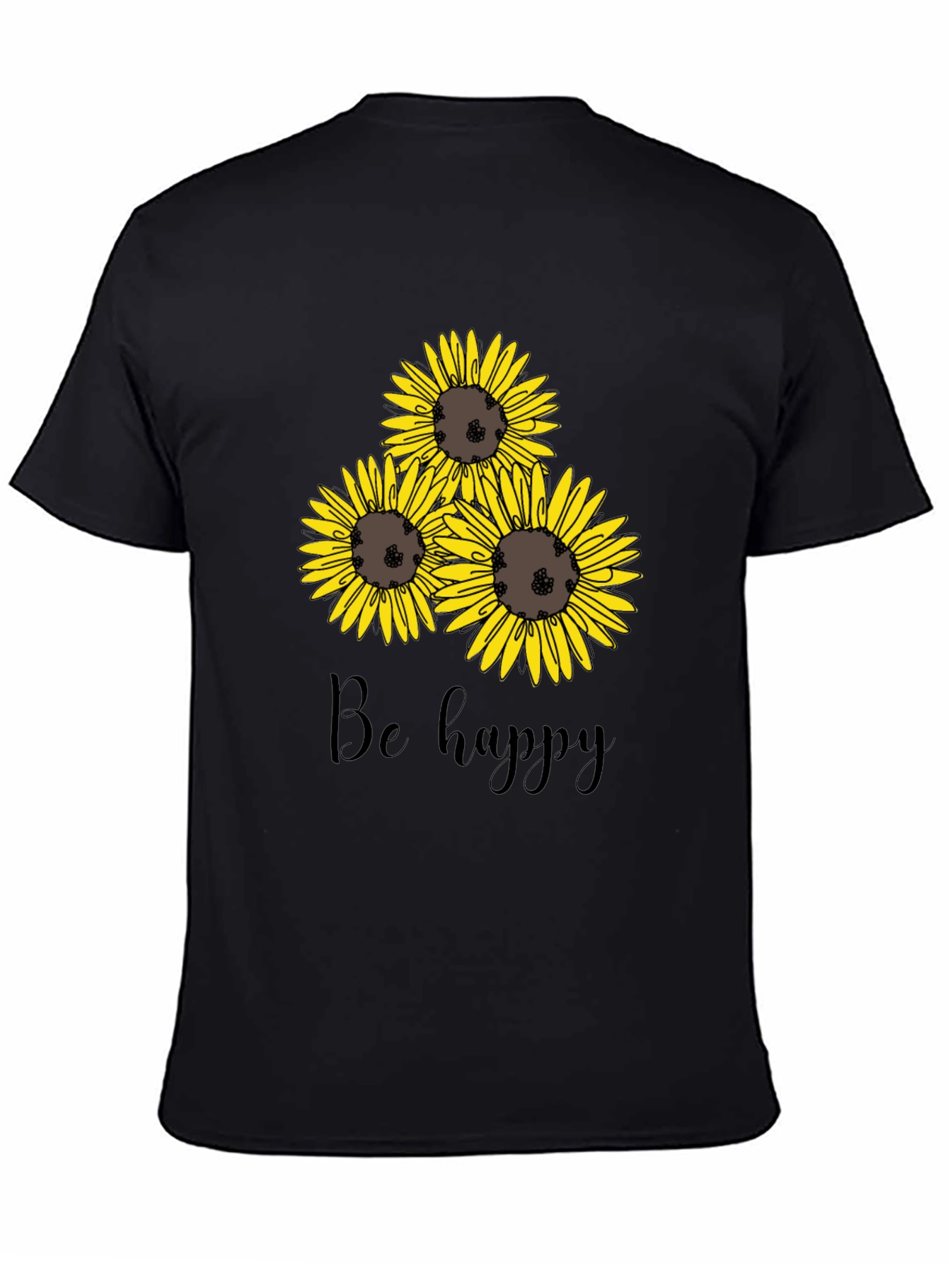 Sunflower Be Happy Graphic Print Tee