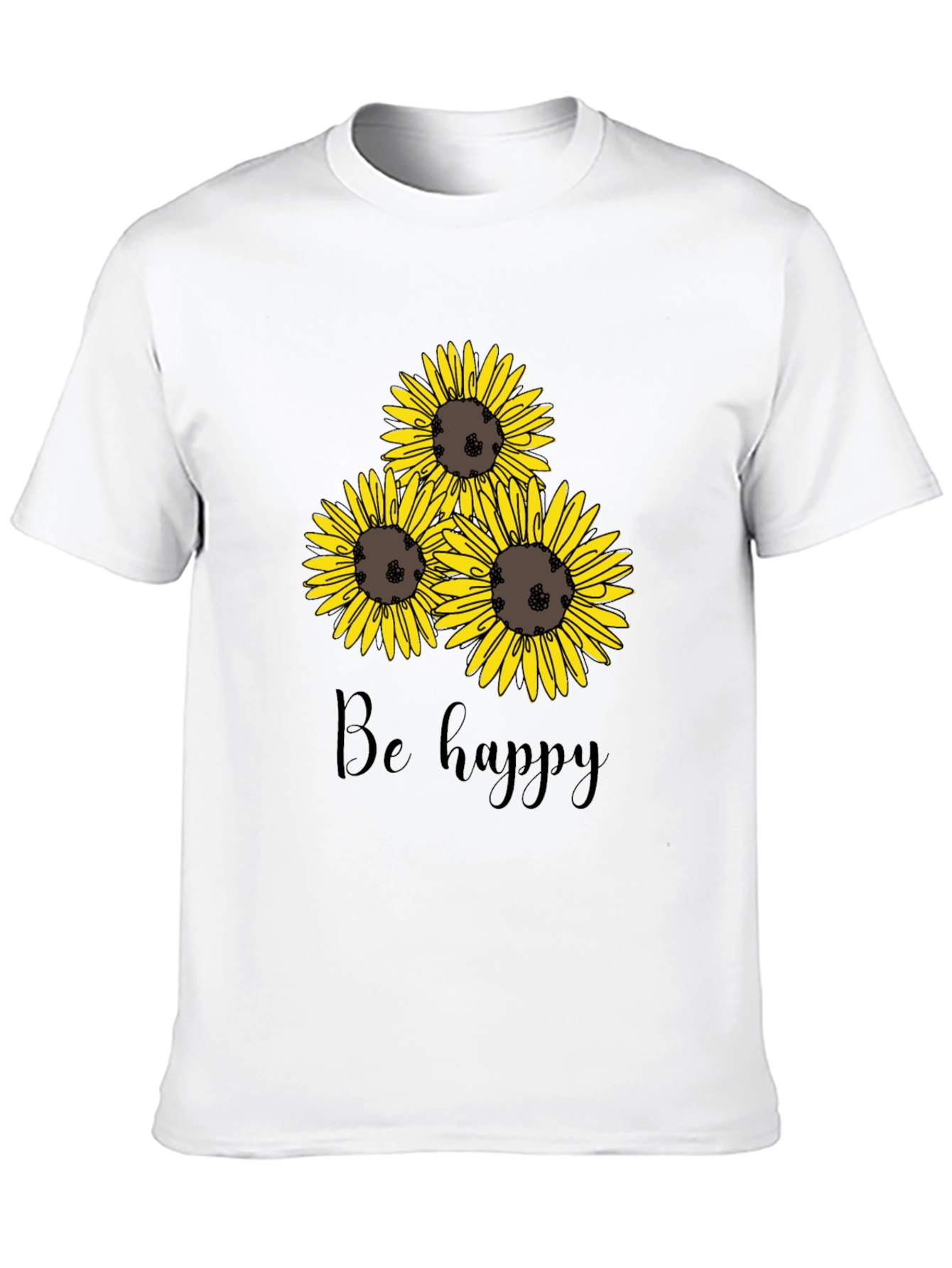 Sunflower Be Happy Graphic Print Tee