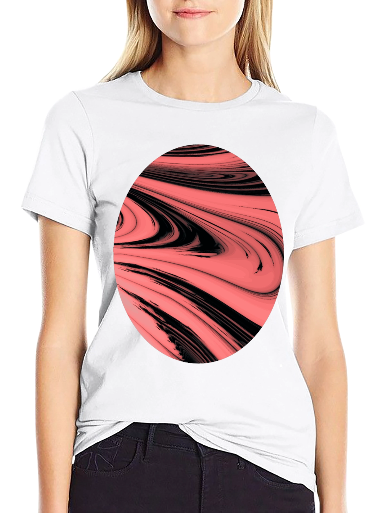 Abstract Swirl Graphic Tee - Bold & Unique Design