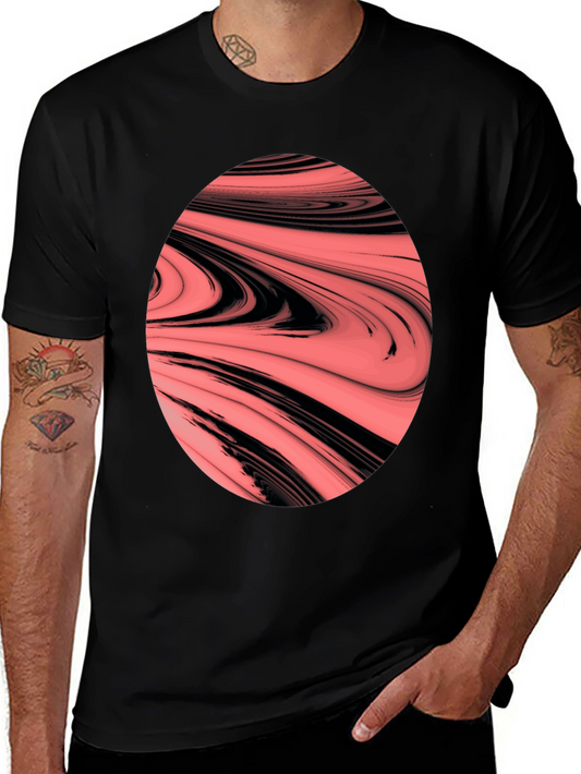 Abstract Swirl Graphic Tee - Bold & Unique Design