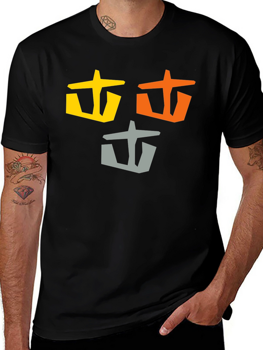 Abstract Symbol Graphic T-Shirt - Casual Wear