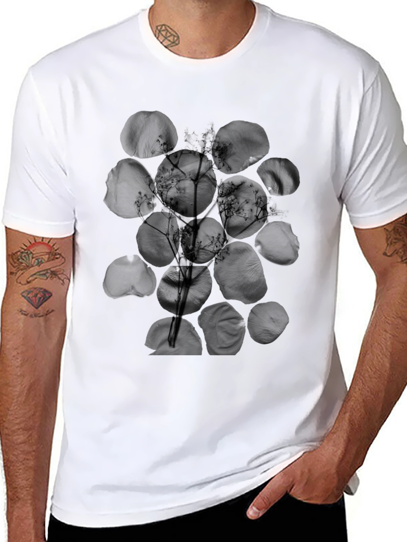Abstract Black Graphic Tee - Modern Casual Style