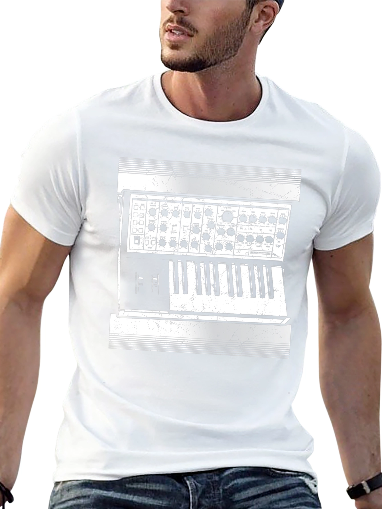 Synthesizer Graphic Tee - Music Lover Gift